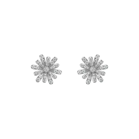 Náušnice s diamanty Flower Flush