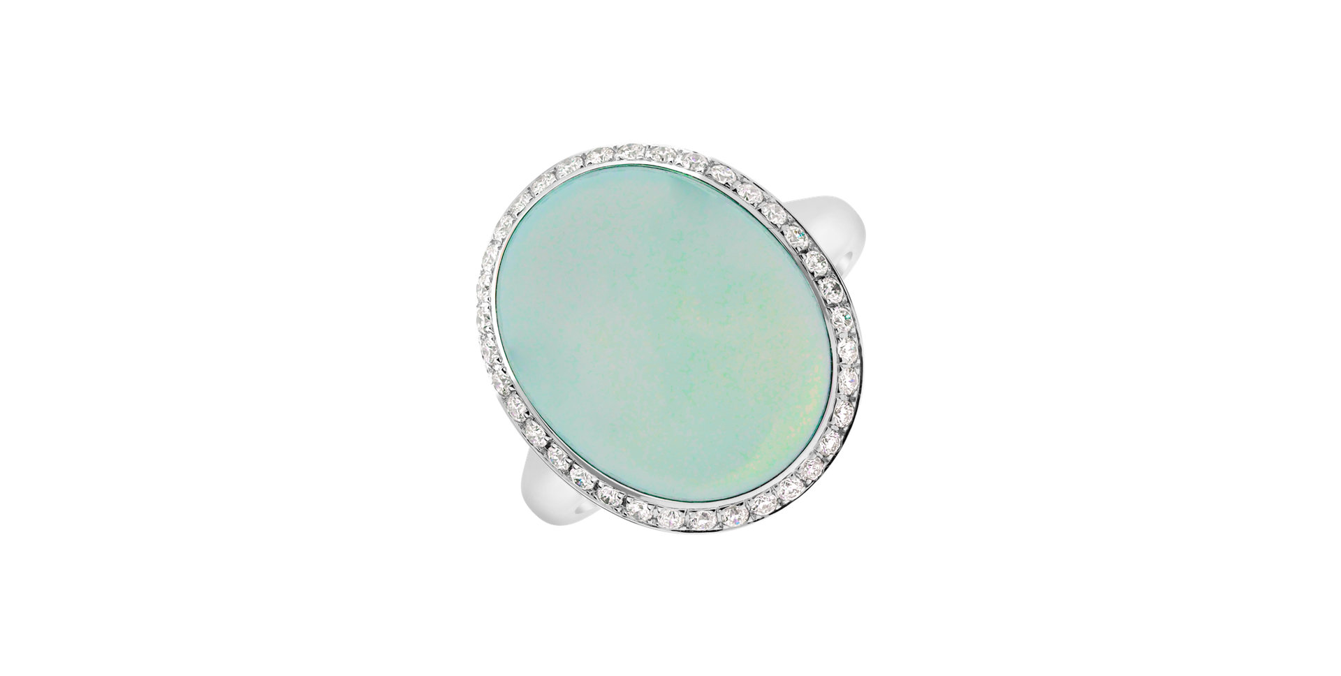 Prsten s chalcedonem a diamanty Gem Sparkle