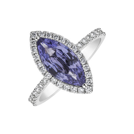 Prsten s safírem a diamanty Charming Night
