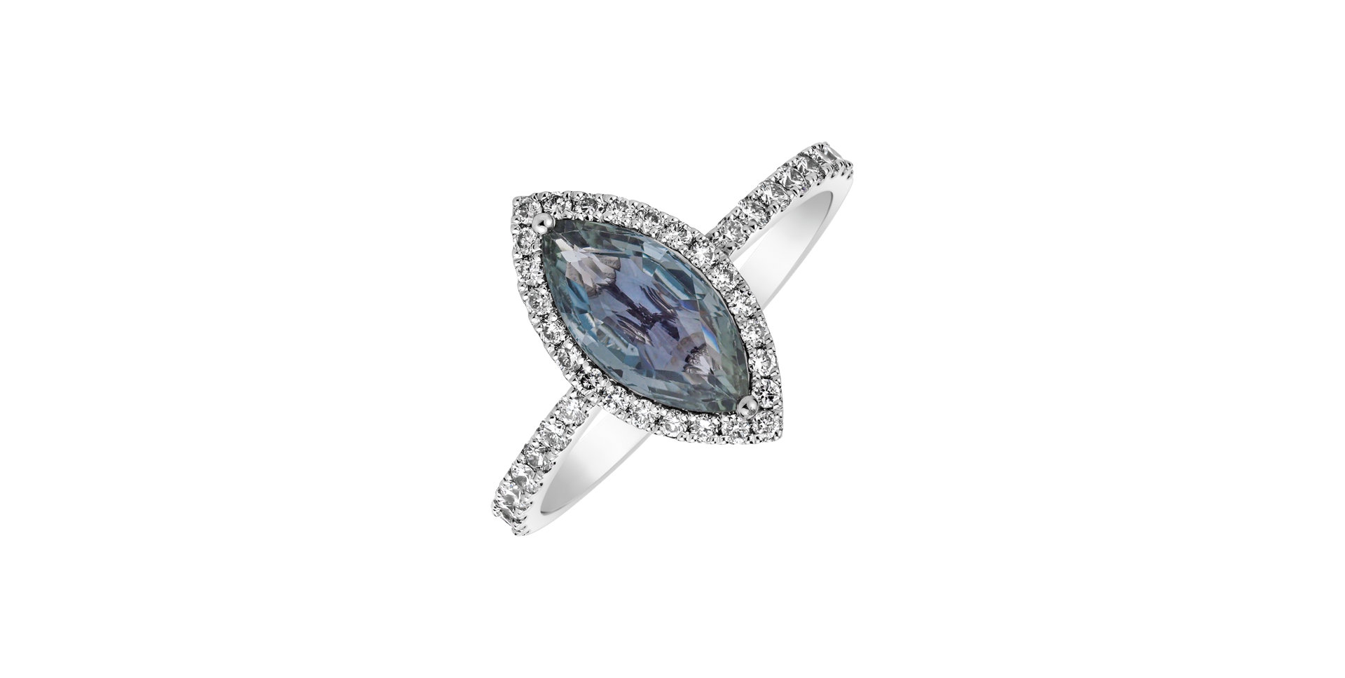 Prsten s safírem a diamanty Charming Night