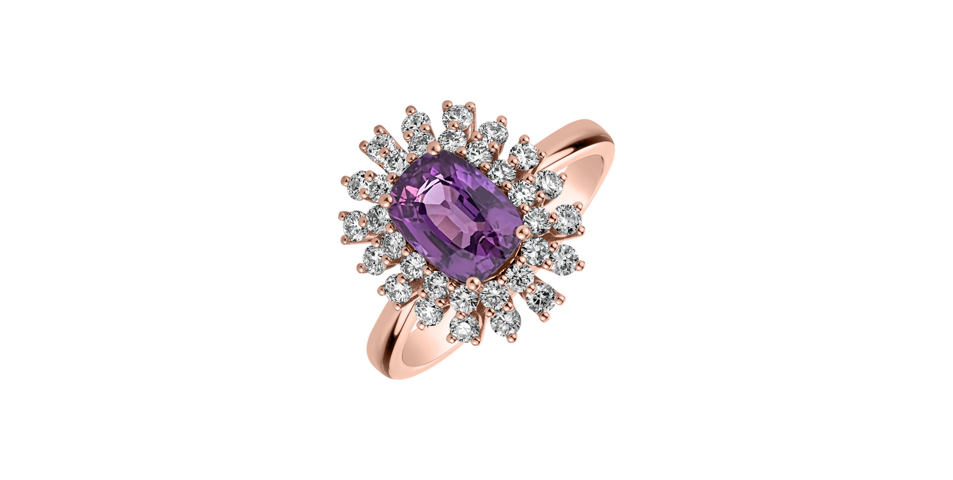 Prsten s safírem a diamanty Classy Impulse