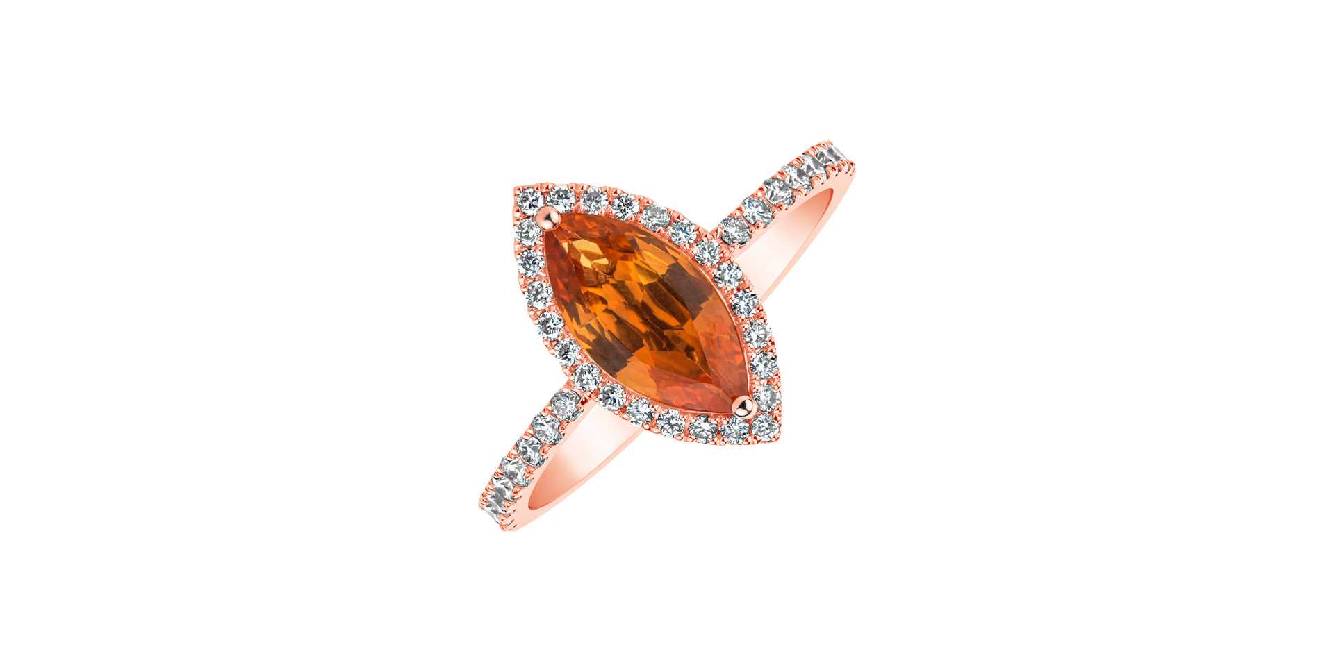 Prsten s safírem a diamanty Charming Night