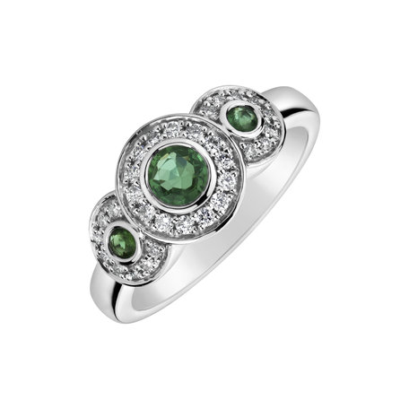 Prsten s smaragdy a diamanty Stylish Life