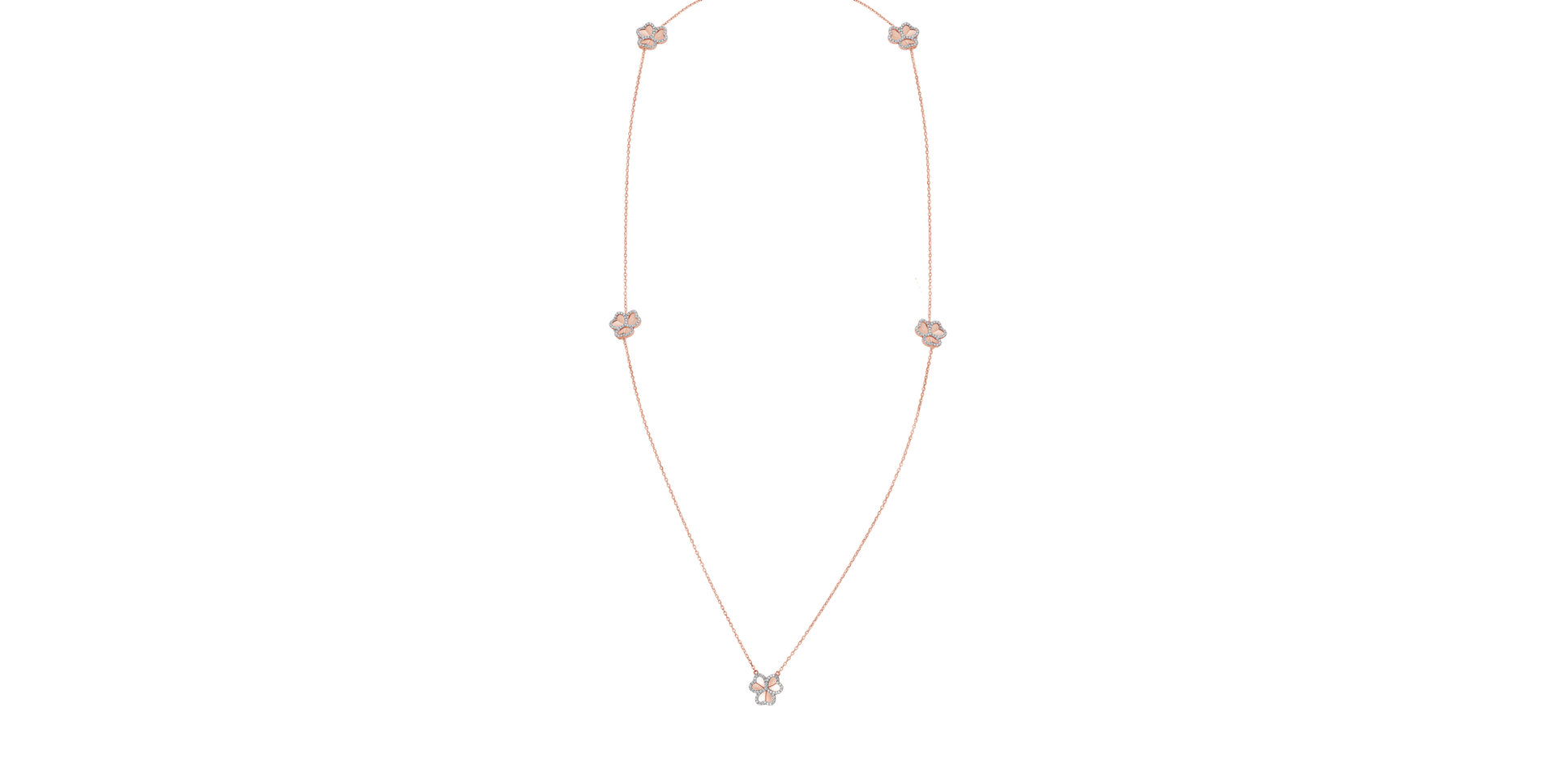 Náhrdelník s diamanty Tiny Ribbon