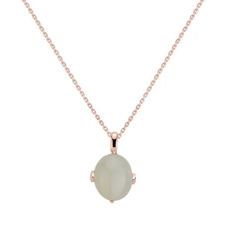 Přívěs s měsíčním kamenem a diamanty Drop Blossom