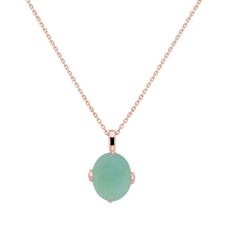 Přívěs s chalcedonem a diamanty Drop Blossom