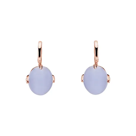 Náušnice s chalcedonem a diamanty Shining Grace