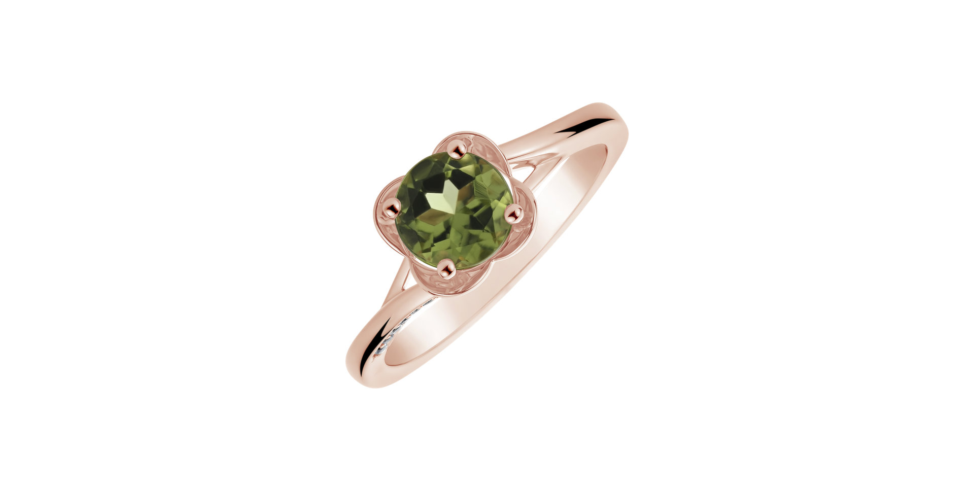 Prsten s peridotem a diamanty Charming Delight