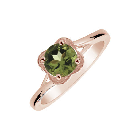 Prsten s peridotem a diamanty Charming Delight