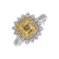 Prsten se žlutým diamantem a bílými diamanty Radiant Sunshine4