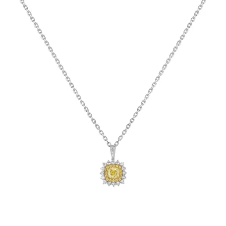Přívěs s bílými a žlutými diamanty Bright Feeling