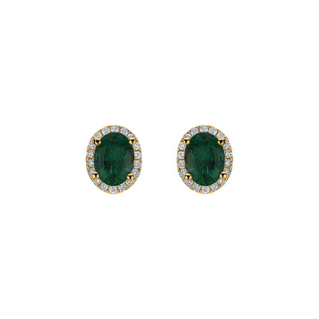 Náušnice se smaragdem a diamanty Imperial Allegory