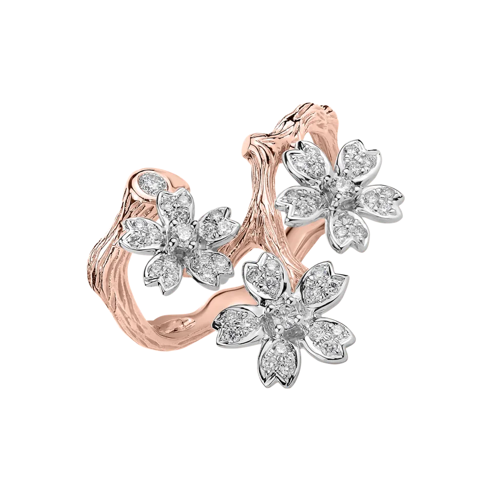 Prsten s diamanty Flower Feeling
