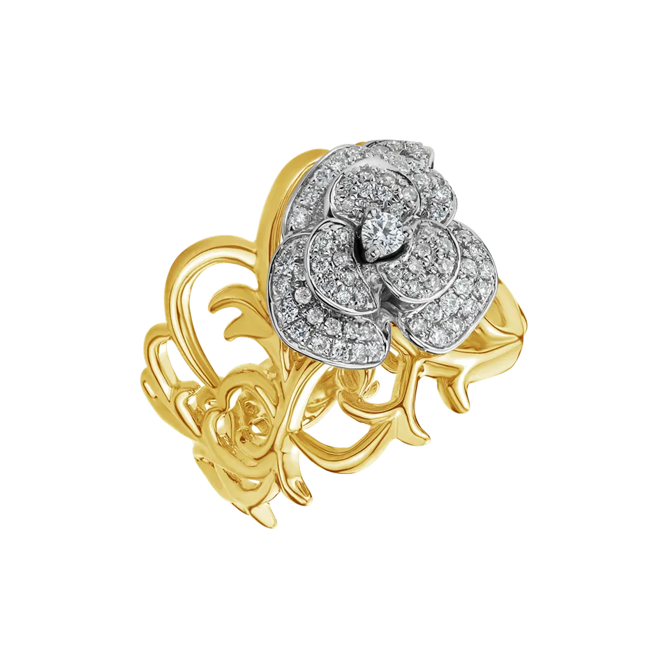 Prsten s diamanty Flower Mystery