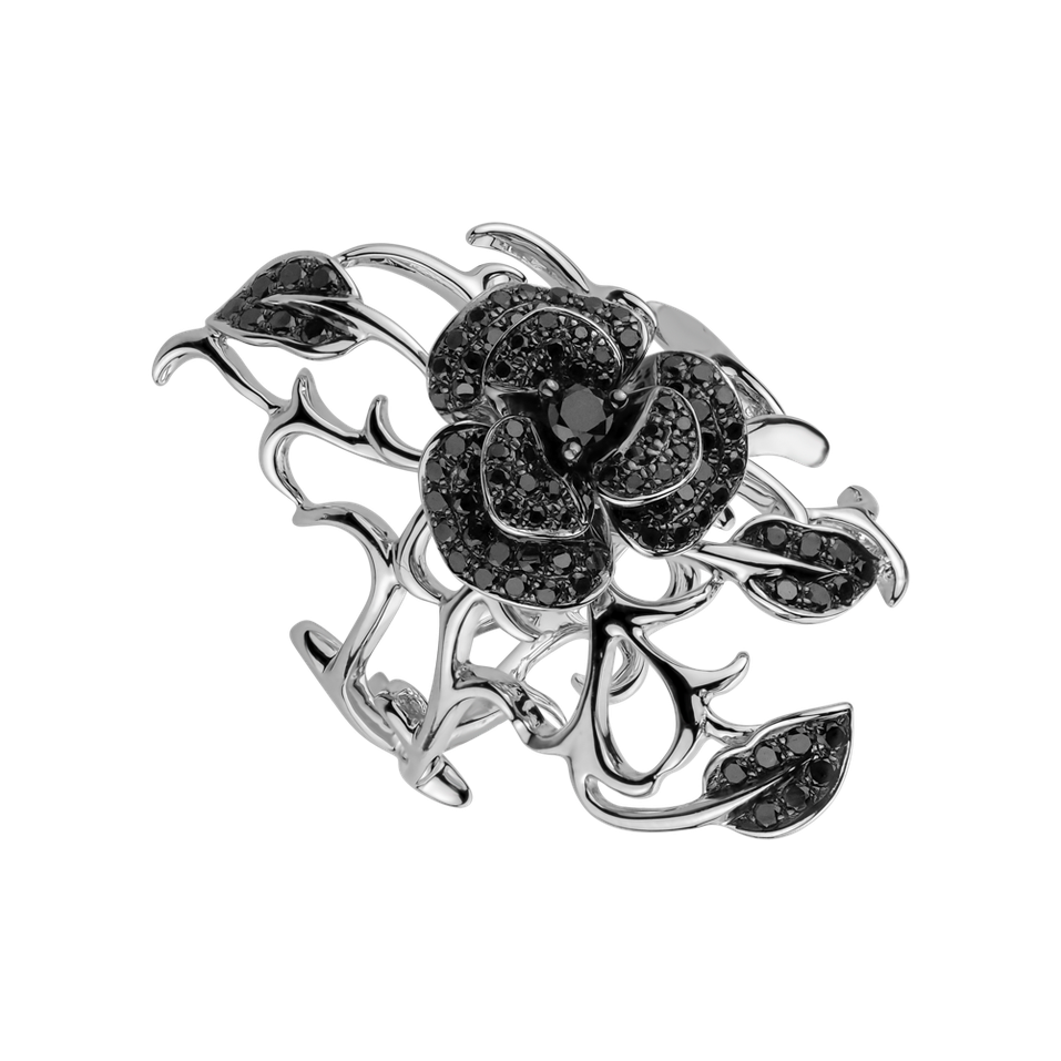 Prsten s černými diamanty Garden Galaxy