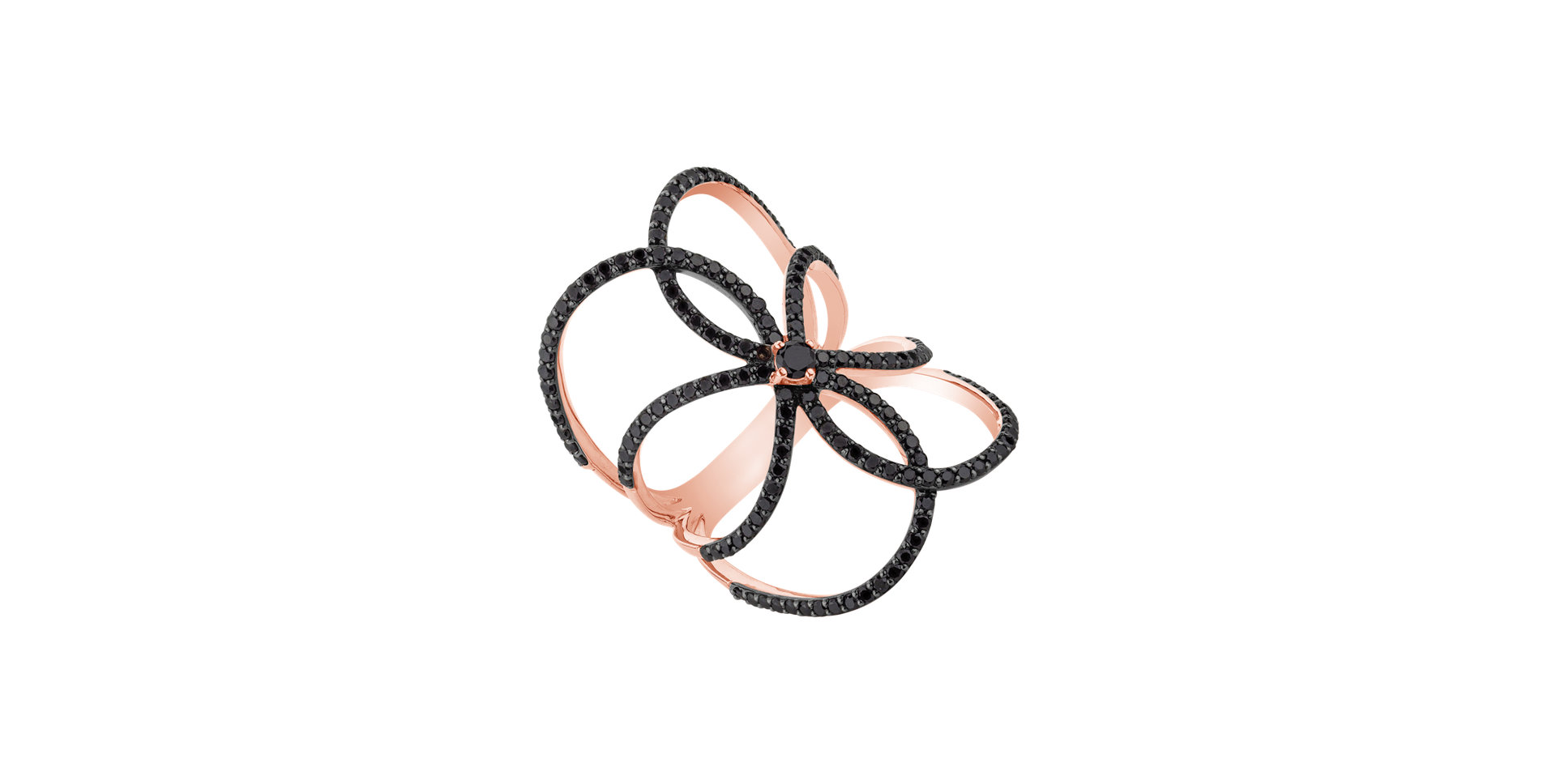 Prsten s černými diamanty Precious Dream