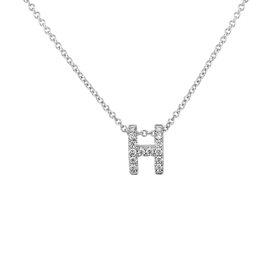 Náhrdelník s diamanty Diamond Letter