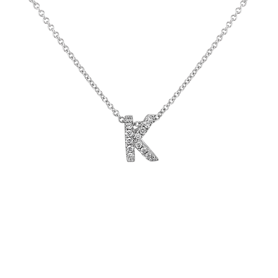 Náhrdelník s diamanty Diamond Letter