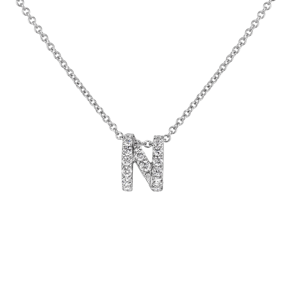 Náhrdelník s diamanty Diamond Letter