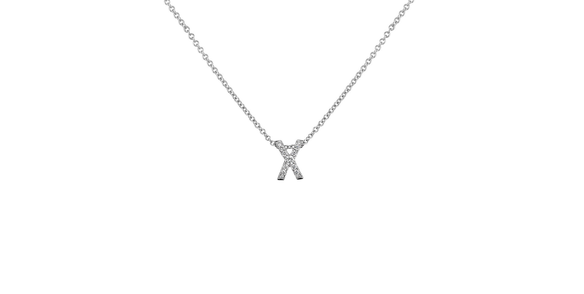 Náhrdelník s diamanty Diamond Letter