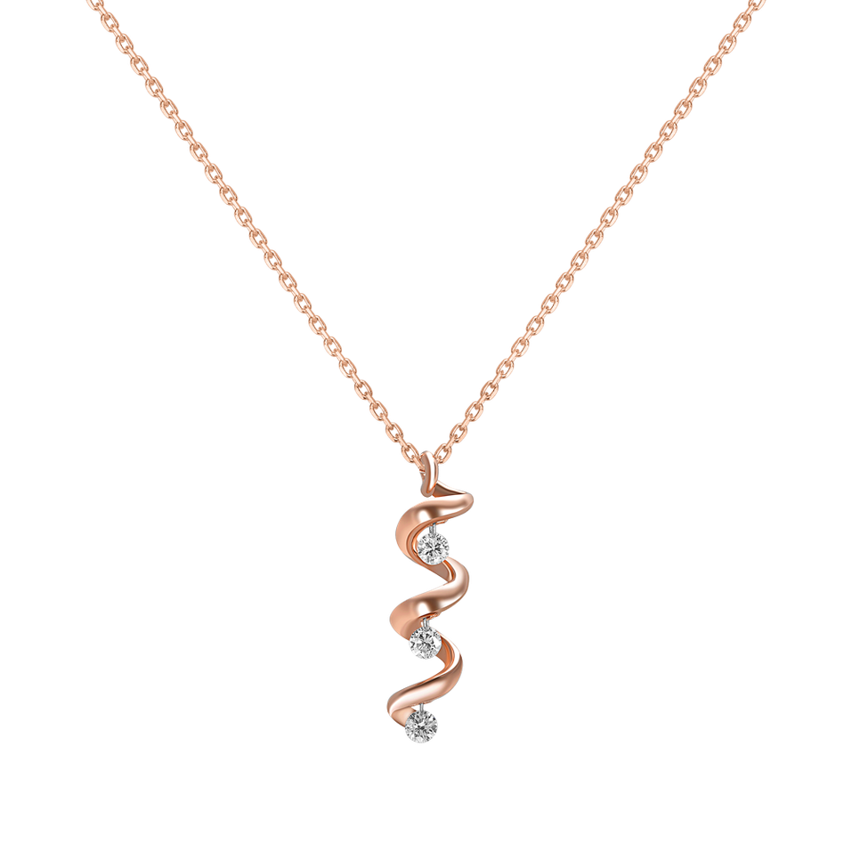 Náhrdelník s diamanty Dazzling Helix