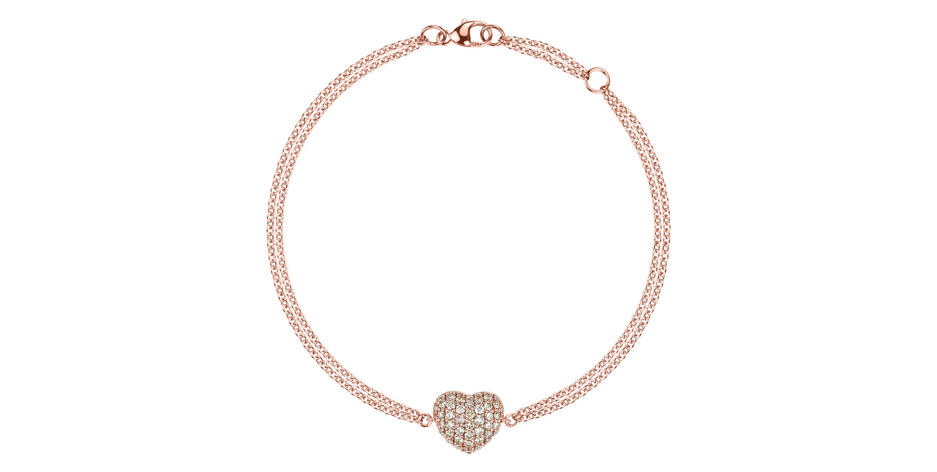 Náramek s hnědými diamanty Love Princess