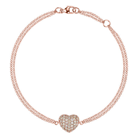 Náramek s hnědými diamanty Love Princess