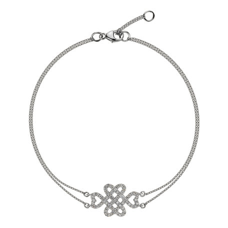 Náramek s diamanty Heart Affair