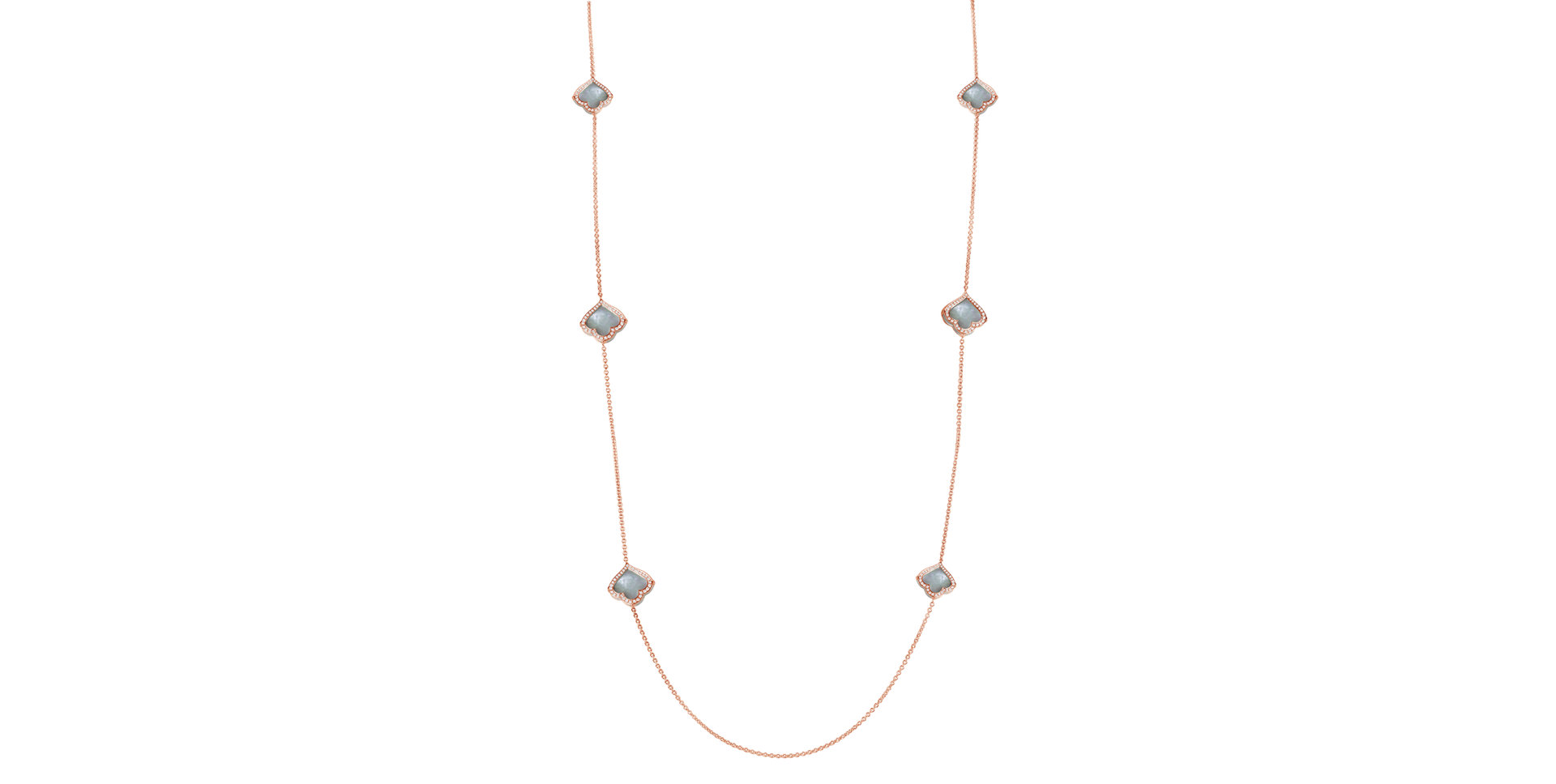 Náhrdelník s diamanty a perletěmi Countess Dawn