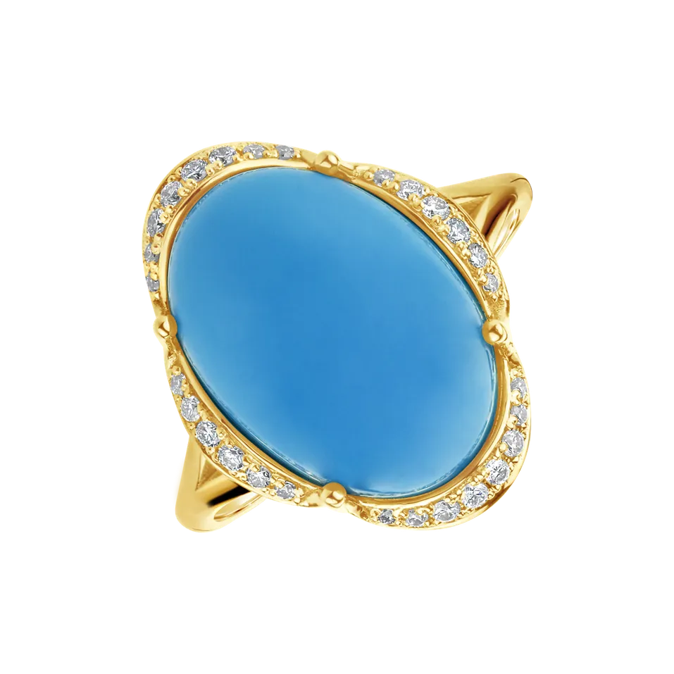 Prsten s tyrkysem a diamanty Gem Highness