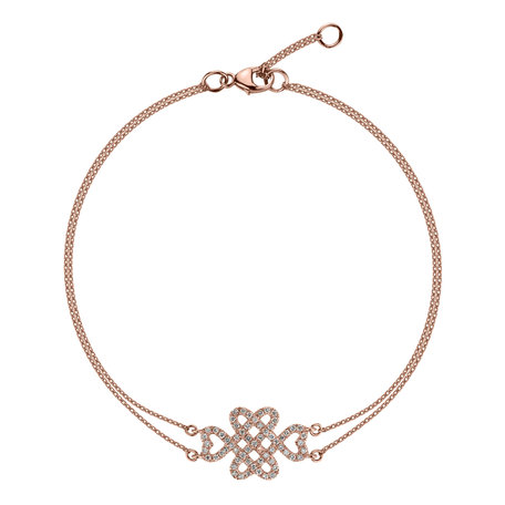Náramek s diamanty Heart Affair