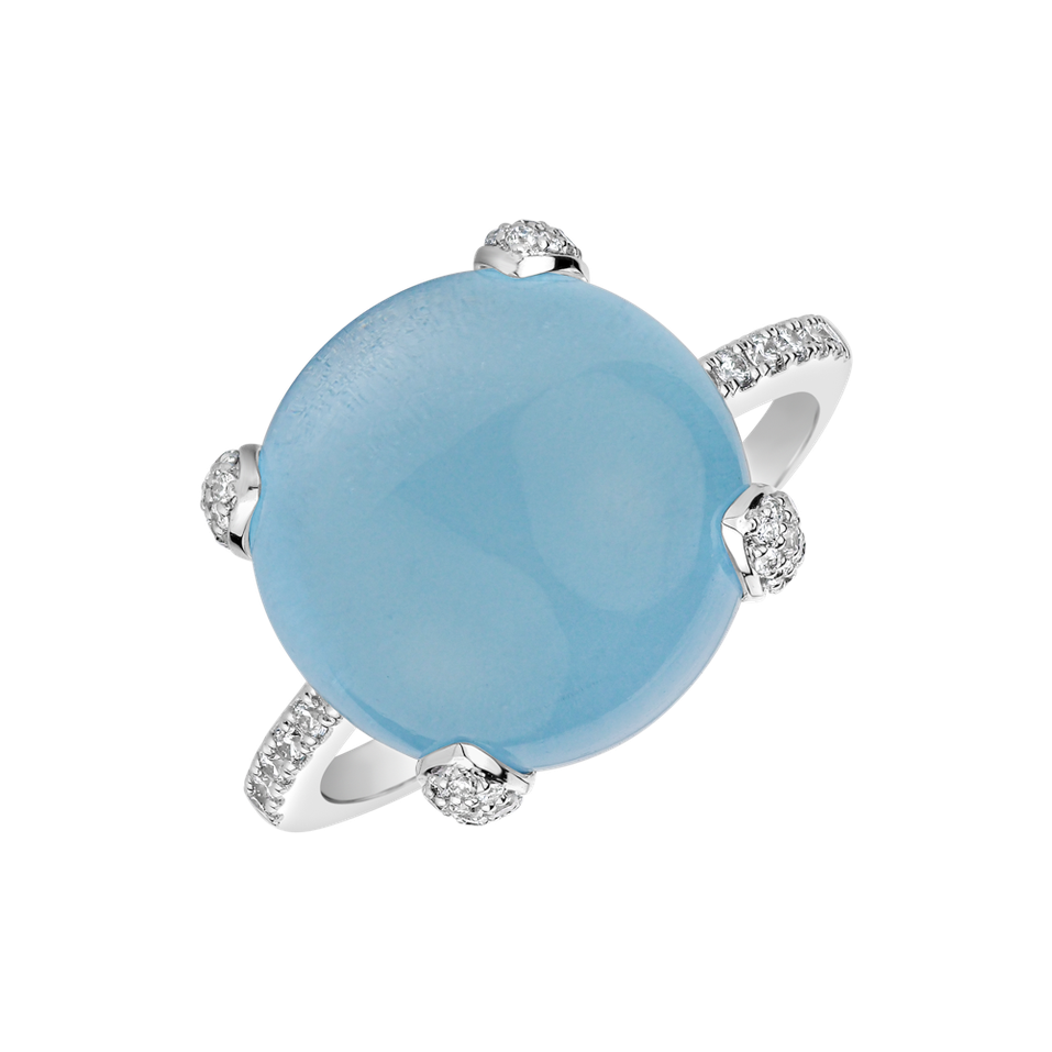 Prsten s topazem a diamanty Allure Drop