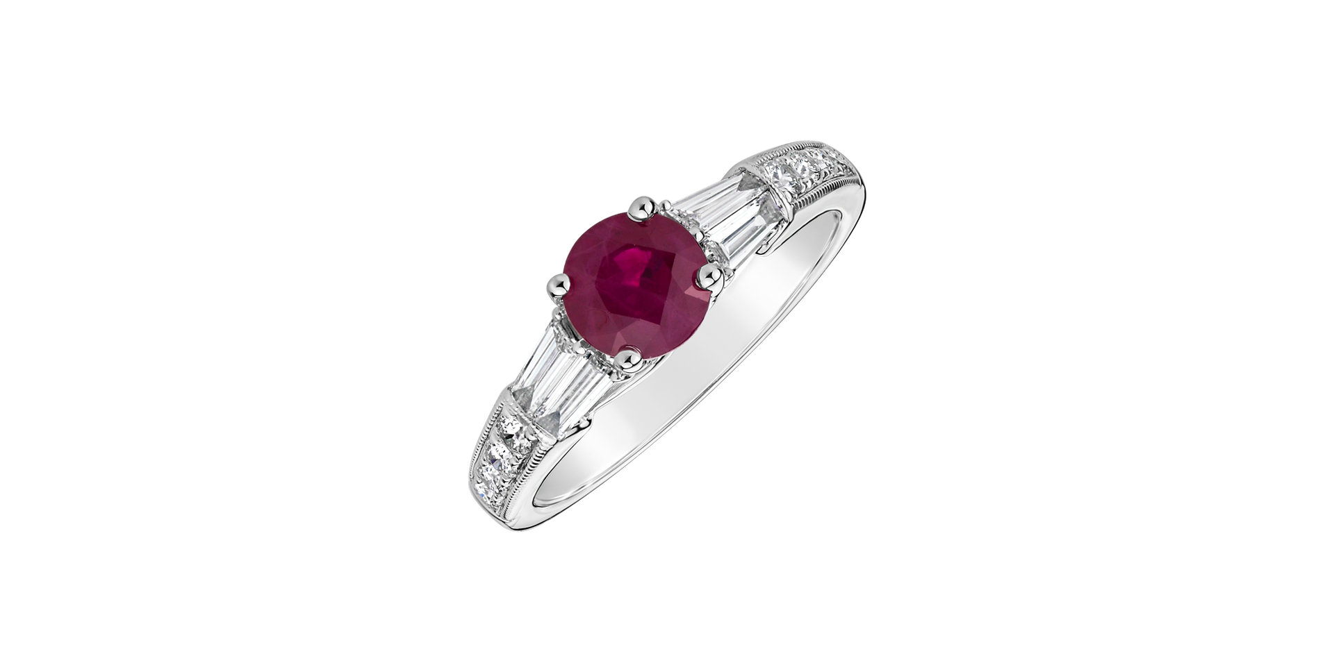 Prsten s rubínem a diamanty Ruby Sparkle