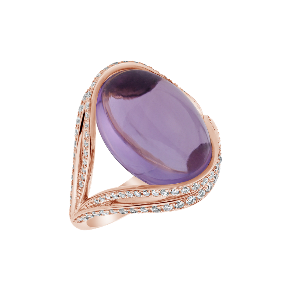 Prsten s ametystem a diamanty Magical Countess