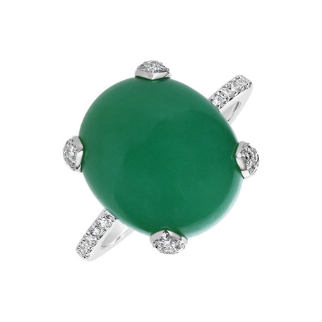 Prsten s chalcedonem a diamanty Niche