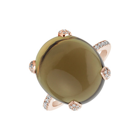 Prsten s quartzem diamanty Niche