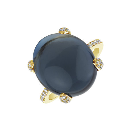 Prsten s topazem a diamanty Niche