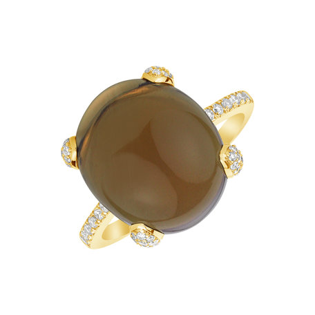 Prsten s quartzem diamanty Niche