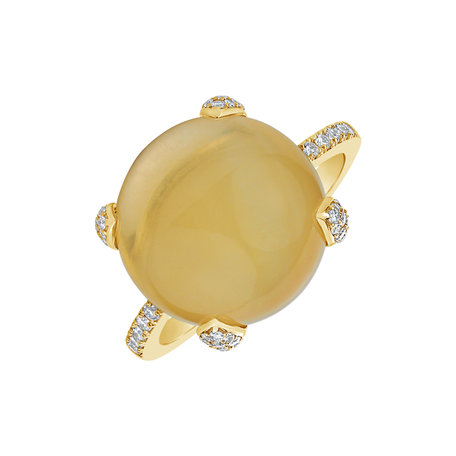 Prsten s citrínem a diamanty Allure Drop
