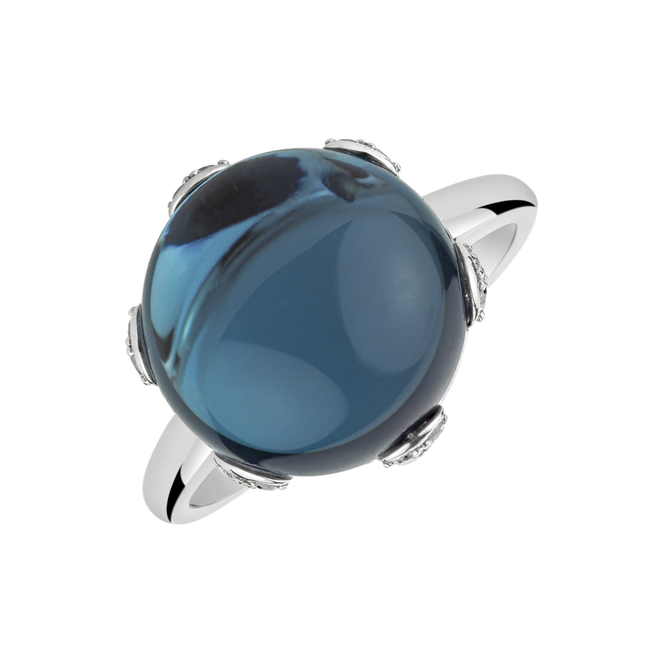 Prsten s topazem a diamanty Allure Delight