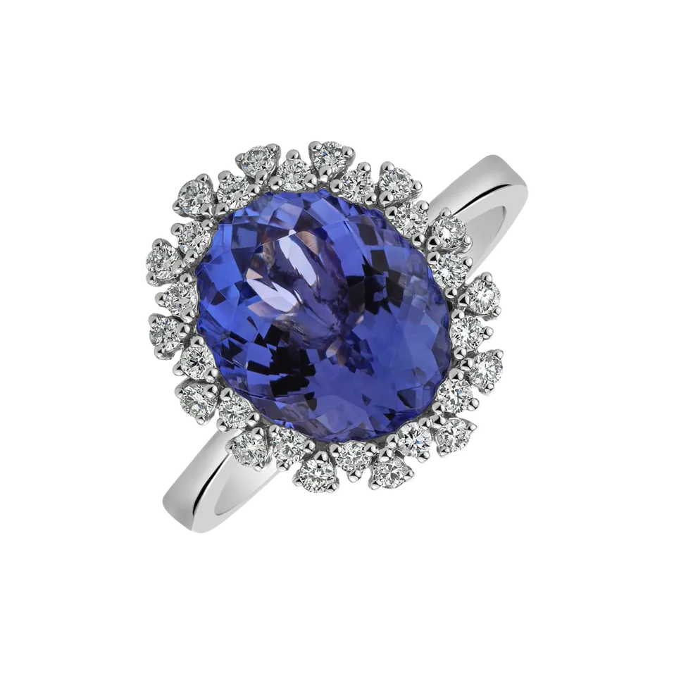 Prsten s tanzanitem a diamanty Tanzania Grace