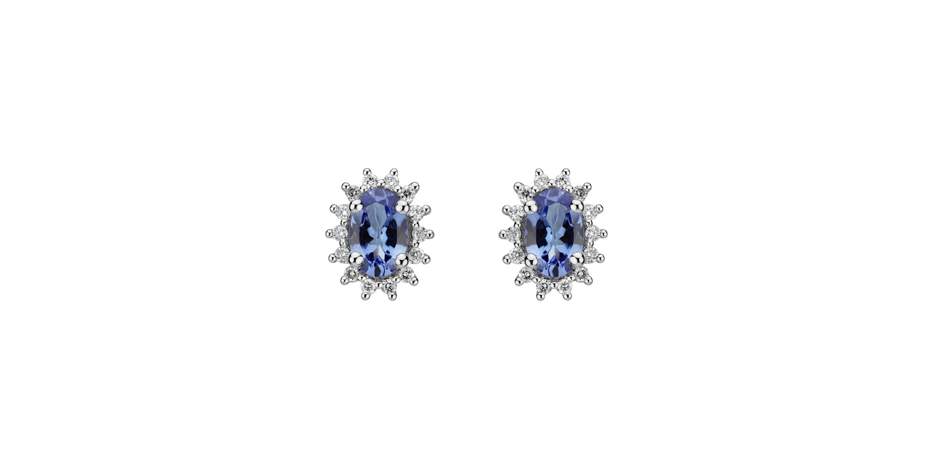 Náušnice s tanzanitem a diamanty Princess Sparkle
