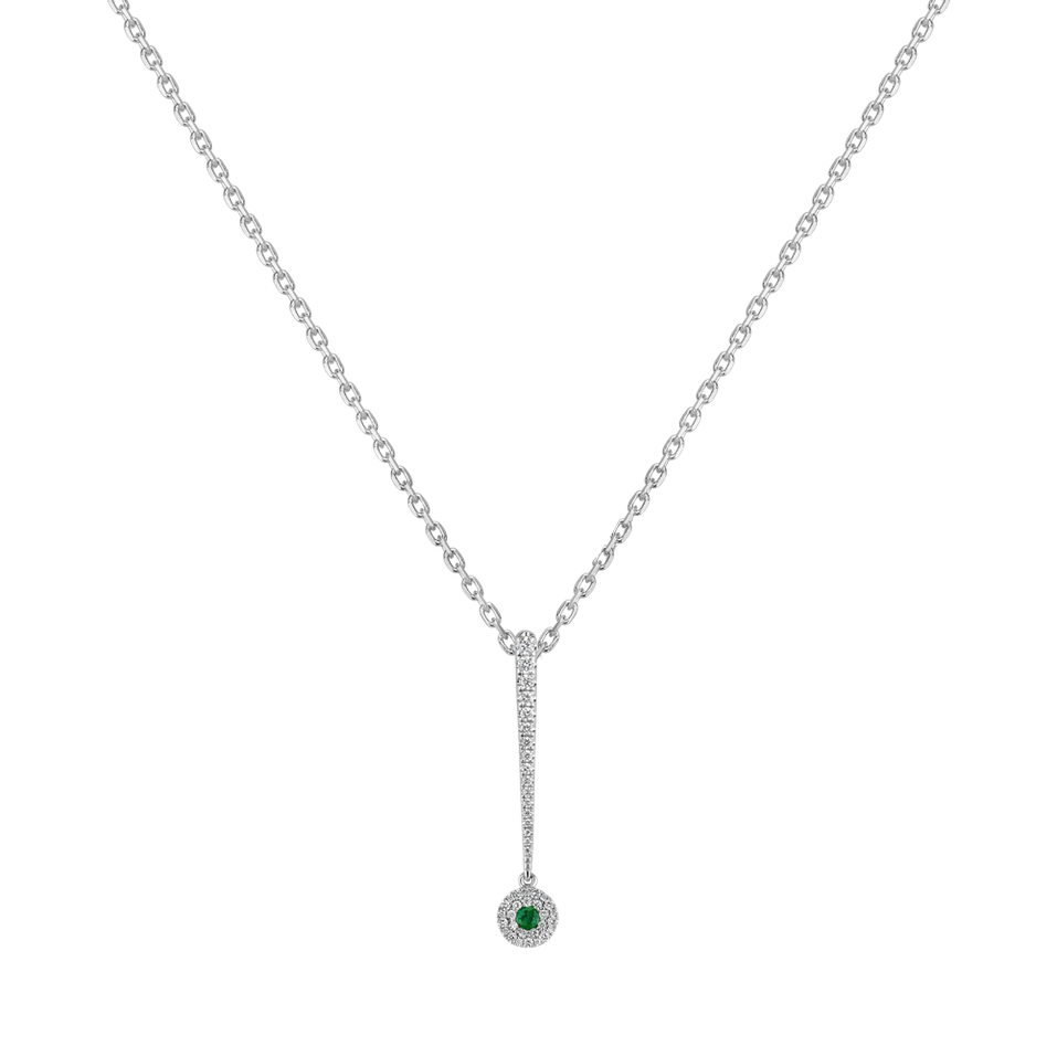 Přívěs se smaragdem a diamanty Sparkling Exclamation