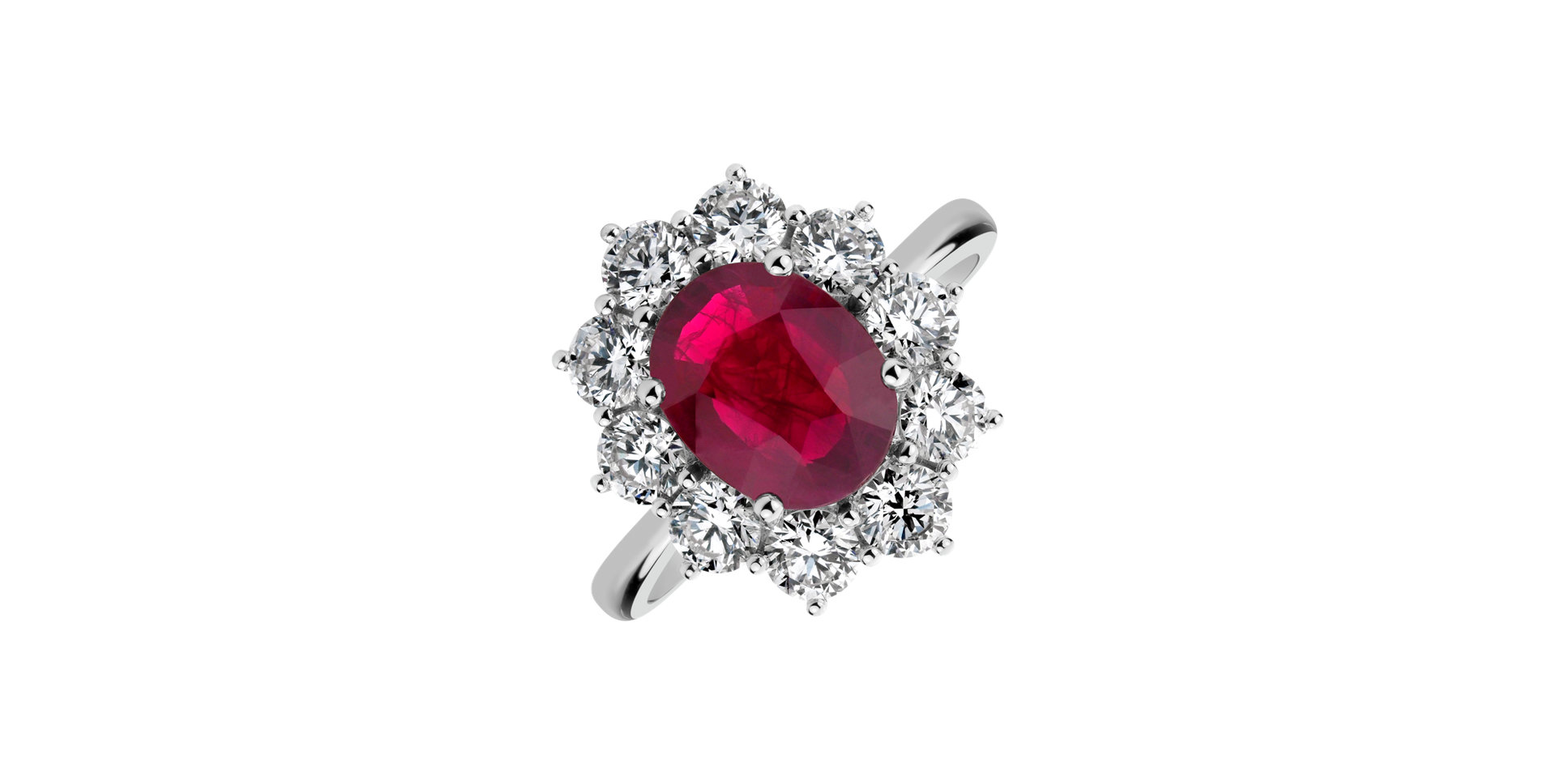 Prsten s rubínem a diamanty Princess Joy