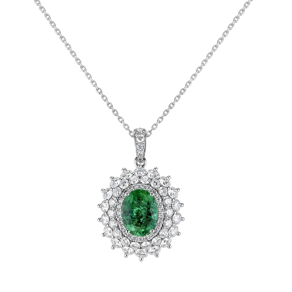 Přívěs se smaragdem a diamanty Royal Fairy