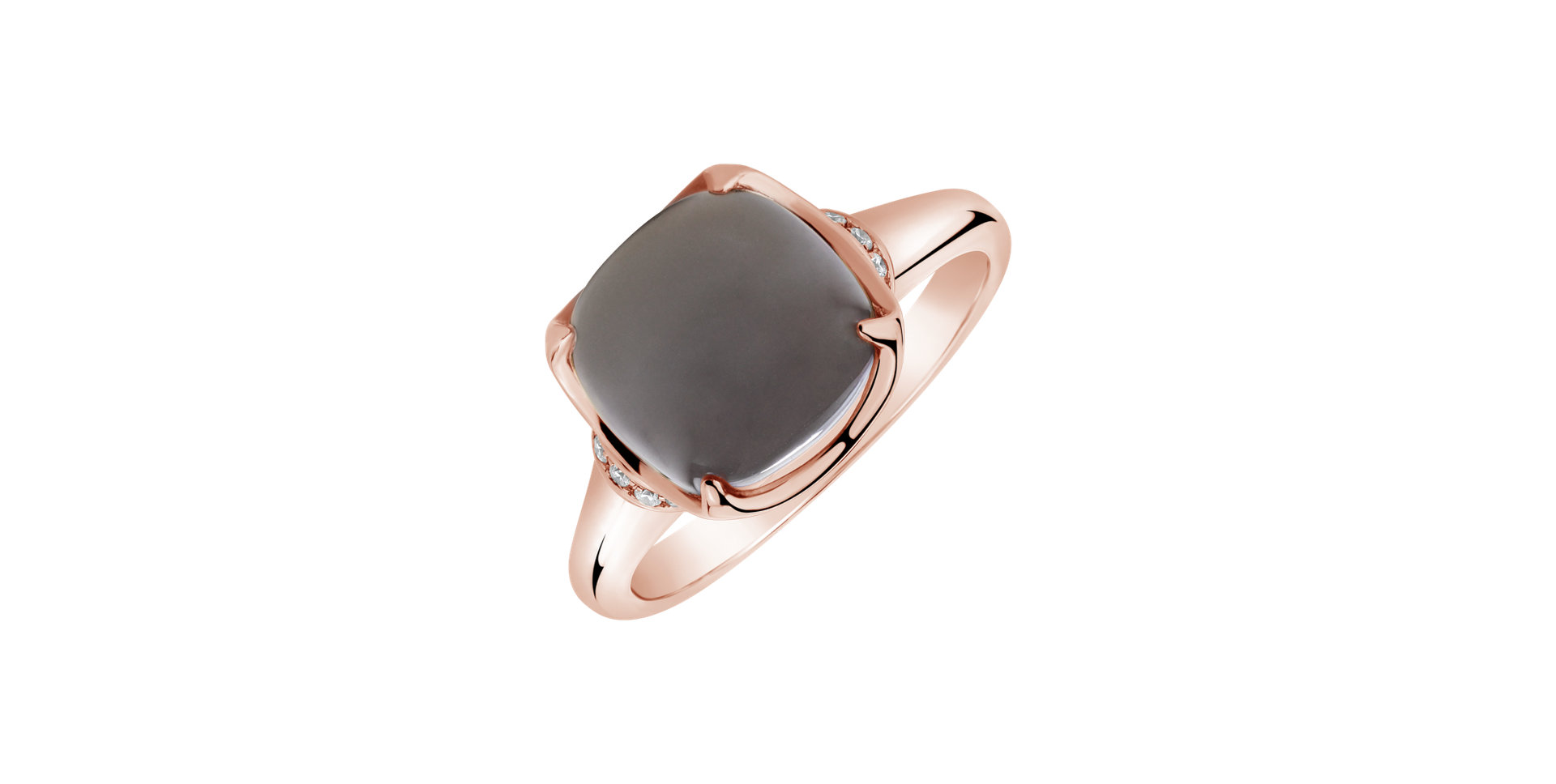 Prsten s měsíčním kamenem a diamanty Finn