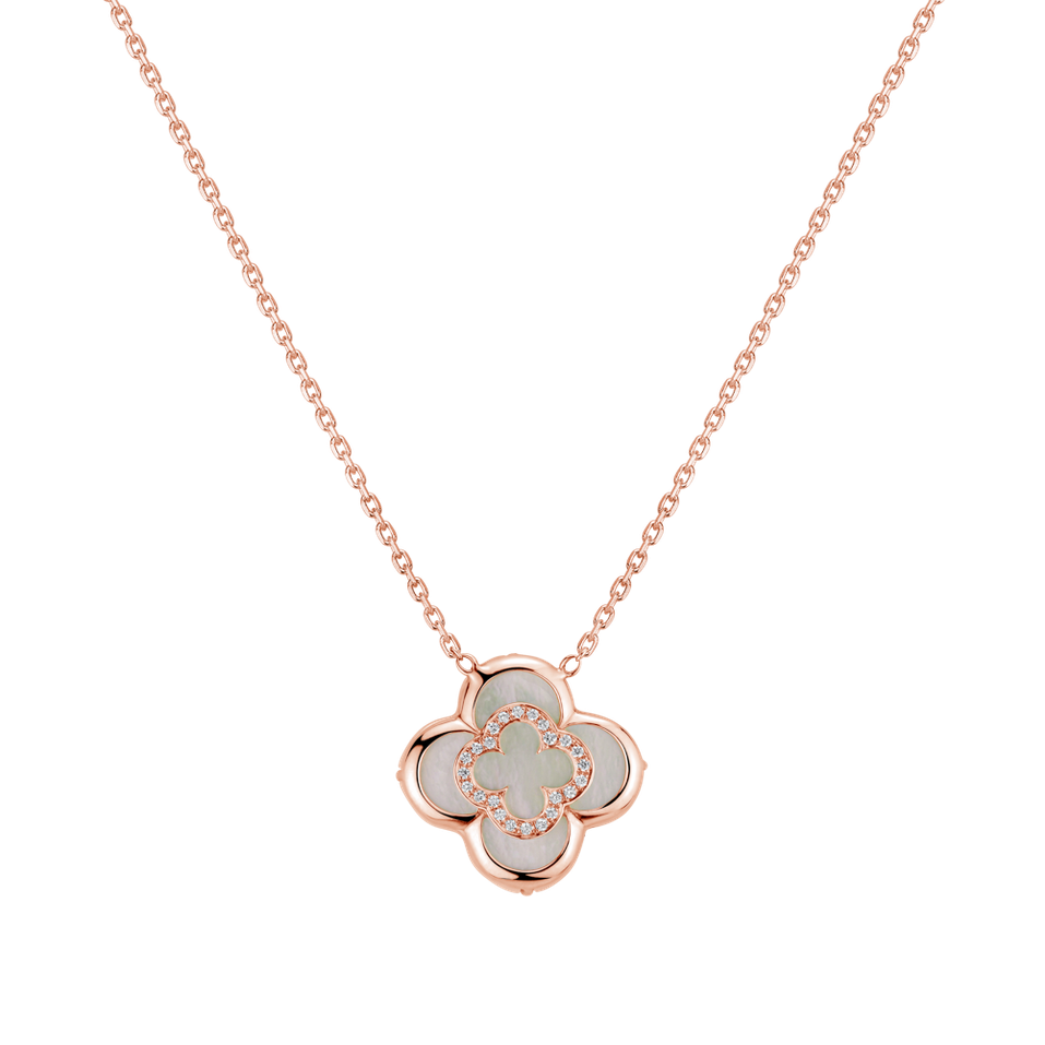 Náhrdelník s perletí a diamanty Augustin