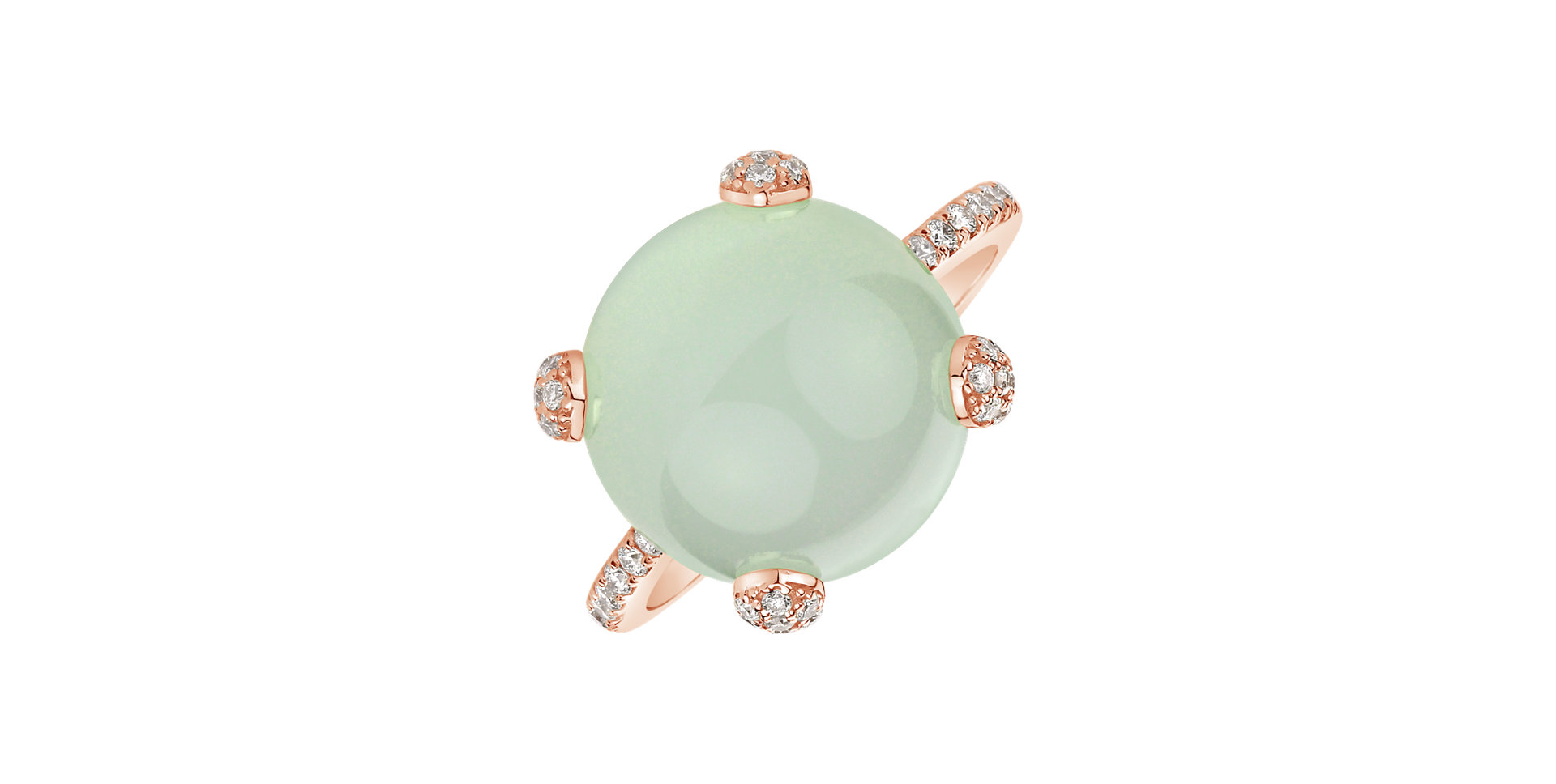 Prsten s chalcedonem a diamanty Divine Drop