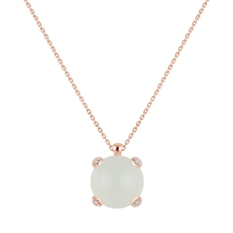 Náhrdelník s chalcedonem a diamanty Royal Drop