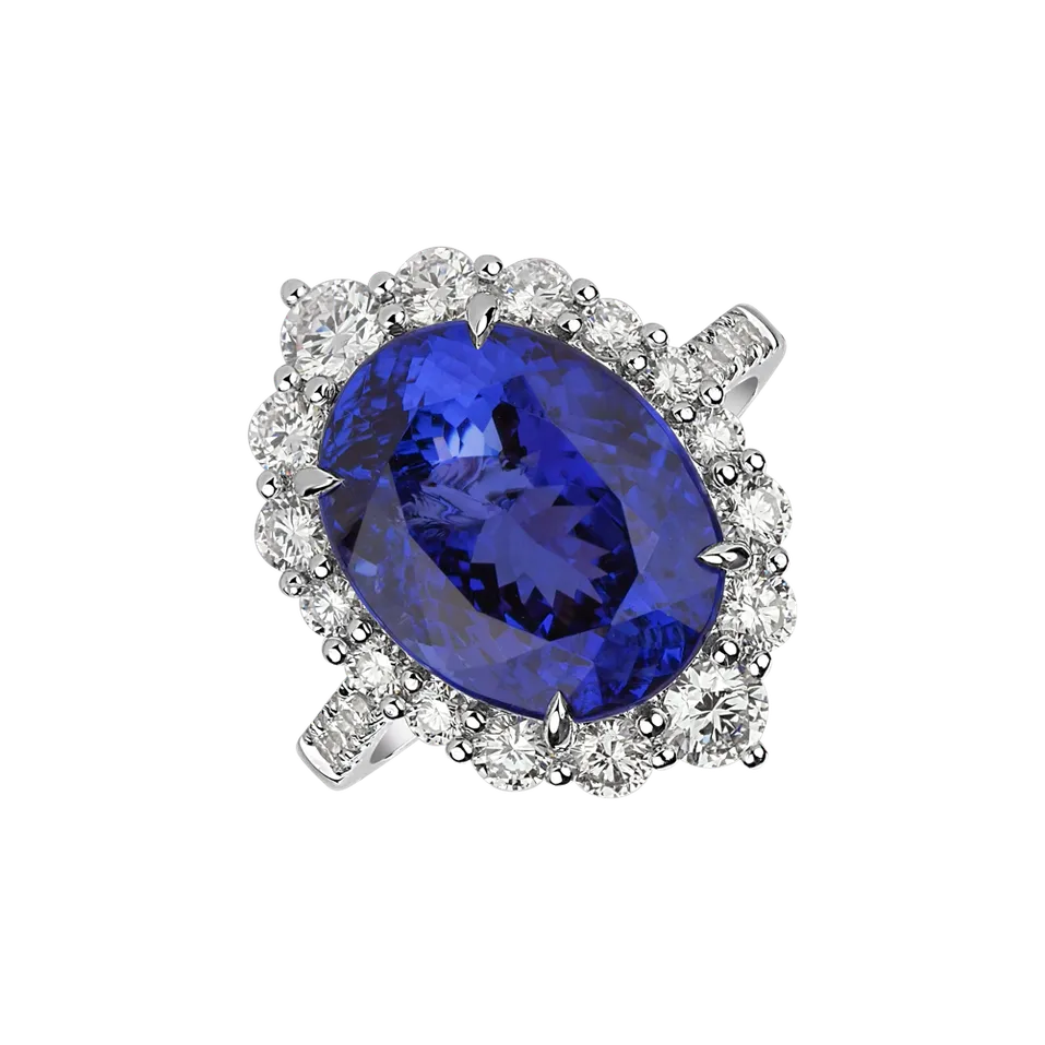 Prsten s tanzanitem a diamanty Tanzania Treasure